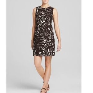 Tory Burch Cotton/Linen Palms Shift Dress, Coconut